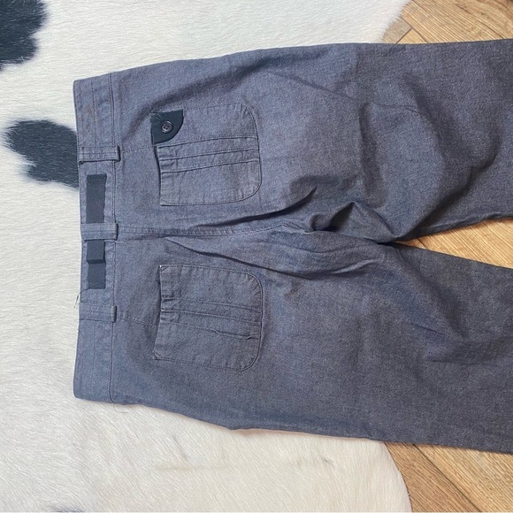 Anthropologie Sitwell grey wide-leg cut cropped mid rise pants - Picture 11 of 12